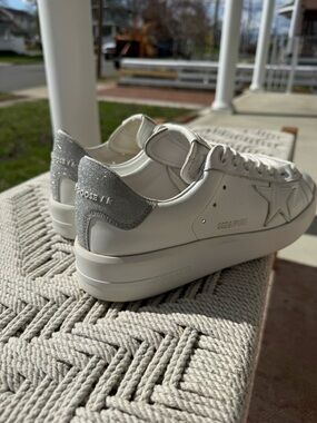 Women's Purestar sneakers with glittery silver heel tab